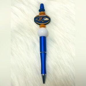 🩷🆕🩷 Handmade Football Beadeable Pens “Ravens”